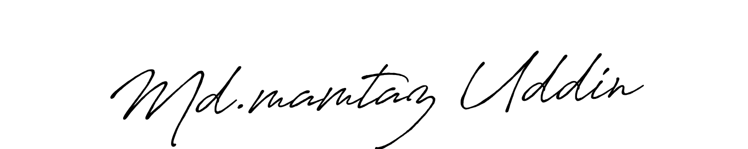 How to make Md.mamtaz Uddin name signature. Use Antro_Vectra_Bolder style for creating short signs online. This is the latest handwritten sign. Md.mamtaz Uddin signature style 7 images and pictures png