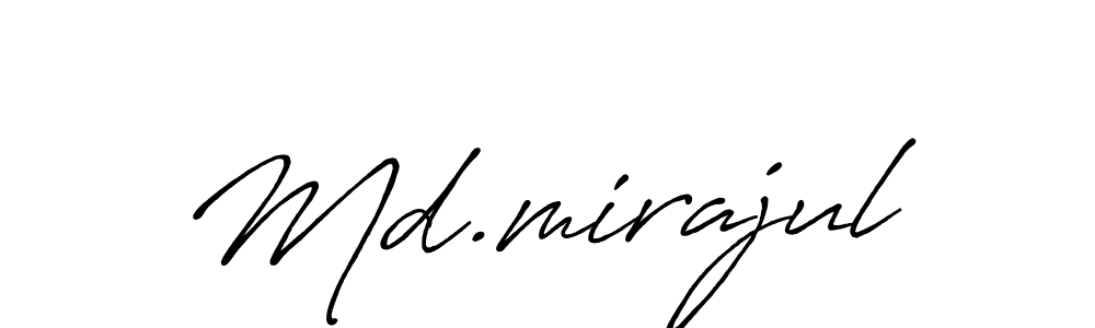 Design your own signature with our free online signature maker. With this signature software, you can create a handwritten (Antro_Vectra_Bolder) signature for name Md.mirajul. Md.mirajul signature style 7 images and pictures png