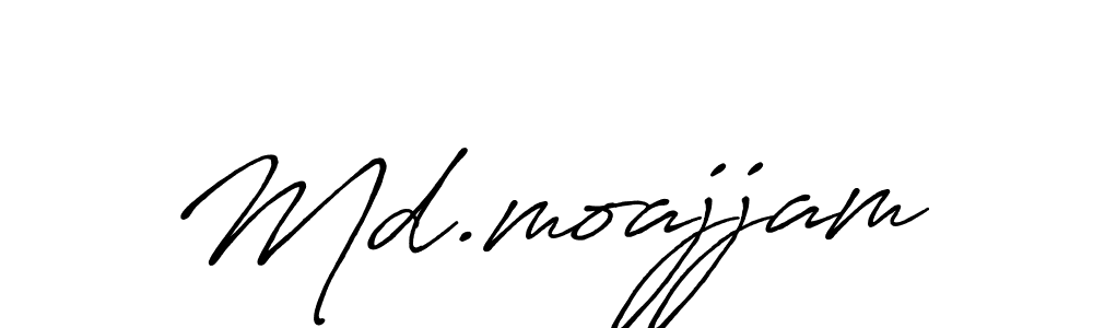 Create a beautiful signature design for name Md.moajjam. With this signature (Antro_Vectra_Bolder) fonts, you can make a handwritten signature for free. Md.moajjam signature style 7 images and pictures png