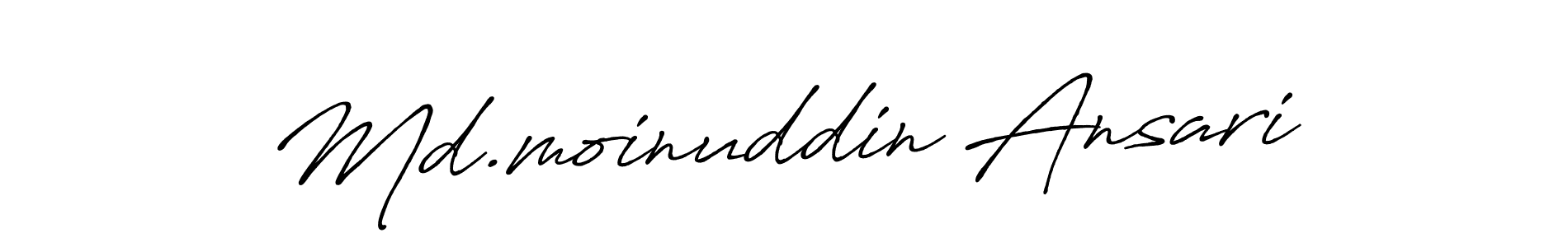 Also we have Md.moinuddin Ansari name is the best signature style. Create professional handwritten signature collection using Antro_Vectra_Bolder autograph style. Md.moinuddin Ansari signature style 7 images and pictures png