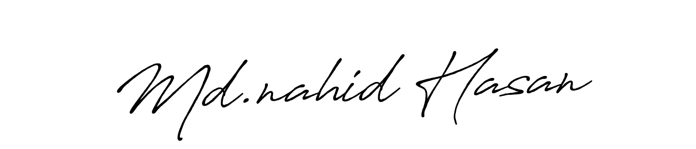Use a signature maker to create a handwritten signature online. With this signature software, you can design (Antro_Vectra_Bolder) your own signature for name Md.nahid Hasan. Md.nahid Hasan signature style 7 images and pictures png
