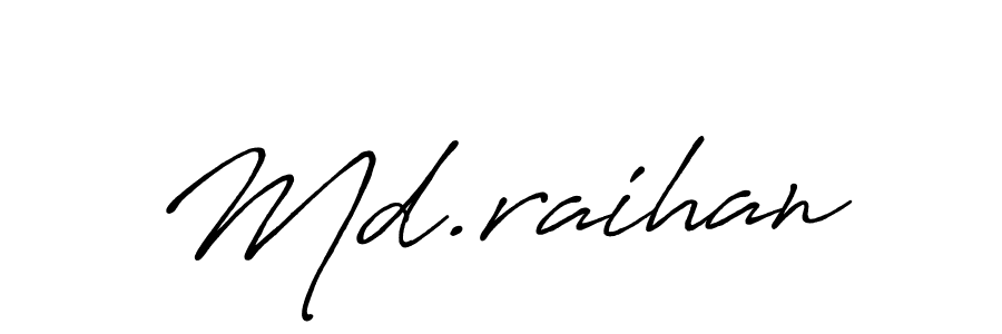 Also we have Md.raihan name is the best signature style. Create professional handwritten signature collection using Antro_Vectra_Bolder autograph style. Md.raihan signature style 7 images and pictures png