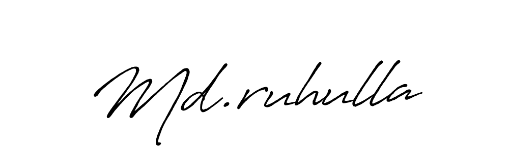 Antro_Vectra_Bolder is a professional signature style that is perfect for those who want to add a touch of class to their signature. It is also a great choice for those who want to make their signature more unique. Get Md.ruhulla name to fancy signature for free. Md.ruhulla signature style 7 images and pictures png