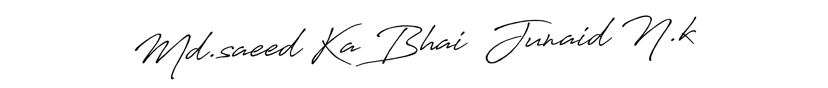 Here are the top 10 professional signature styles for the name Md.saeed Ka Bhai  Junaid N.k. These are the best autograph styles you can use for your name. Md.saeed Ka Bhai  Junaid N.k signature style 7 images and pictures png