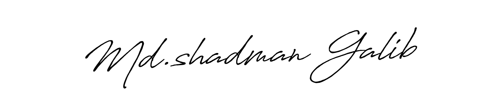 if you are searching for the best signature style for your name Md.shadman Galib. so please give up your signature search. here we have designed multiple signature styles  using Antro_Vectra_Bolder. Md.shadman Galib signature style 7 images and pictures png