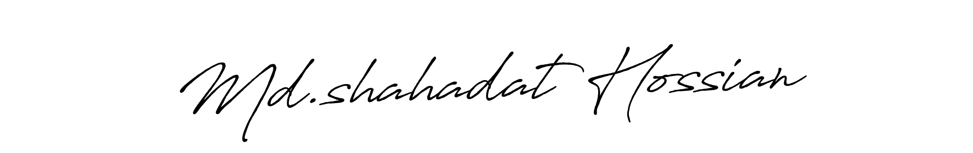 Design your own signature with our free online signature maker. With this signature software, you can create a handwritten (Antro_Vectra_Bolder) signature for name Md.shahadat Hossian. Md.shahadat Hossian signature style 7 images and pictures png