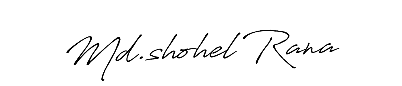 The best way (Antro_Vectra_Bolder) to make a short signature is to pick only two or three words in your name. The name Md.shohel Rana include a total of six letters. For converting this name. Md.shohel Rana signature style 7 images and pictures png