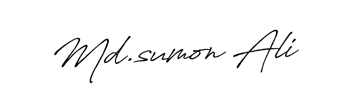 The best way (Antro_Vectra_Bolder) to make a short signature is to pick only two or three words in your name. The name Md.sumon Ali include a total of six letters. For converting this name. Md.sumon Ali signature style 7 images and pictures png