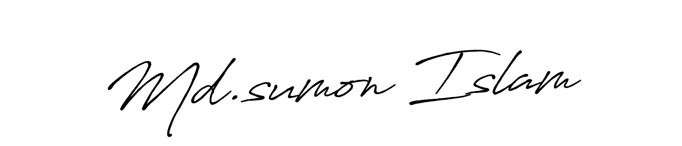 Also You can easily find your signature by using the search form. We will create Md.sumon Islam name handwritten signature images for you free of cost using Antro_Vectra_Bolder sign style. Md.sumon Islam signature style 7 images and pictures png