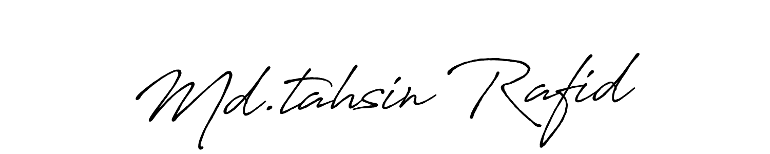 Design your own signature with our free online signature maker. With this signature software, you can create a handwritten (Antro_Vectra_Bolder) signature for name Md.tahsin Rafid. Md.tahsin Rafid signature style 7 images and pictures png