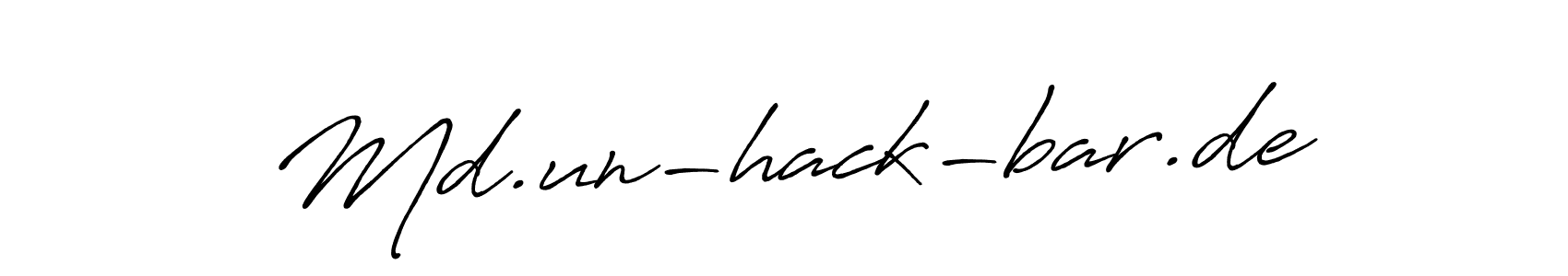 Use a signature maker to create a handwritten signature online. With this signature software, you can design (Antro_Vectra_Bolder) your own signature for name Md.un-hack-bar.de. Md.un-hack-bar.de signature style 7 images and pictures png
