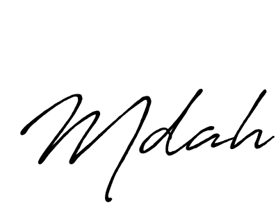 How to make Mdah signature? Antro_Vectra_Bolder is a professional autograph style. Create handwritten signature for Mdah name. Mdah signature style 7 images and pictures png