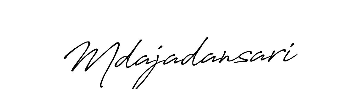 Create a beautiful signature design for name Mdajadansari. With this signature (Antro_Vectra_Bolder) fonts, you can make a handwritten signature for free. Mdajadansari signature style 7 images and pictures png