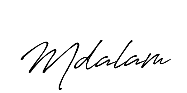 Mdalam stylish signature style. Best Handwritten Sign (Antro_Vectra_Bolder) for my name. Handwritten Signature Collection Ideas for my name Mdalam. Mdalam signature style 7 images and pictures png