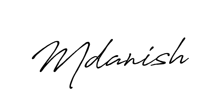 Use a signature maker to create a handwritten signature online. With this signature software, you can design (Antro_Vectra_Bolder) your own signature for name Mdanish. Mdanish signature style 7 images and pictures png