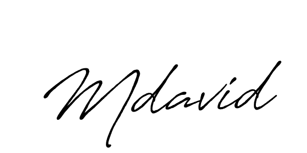 Make a beautiful signature design for name Mdavid. With this signature (Antro_Vectra_Bolder) style, you can create a handwritten signature for free. Mdavid signature style 7 images and pictures png