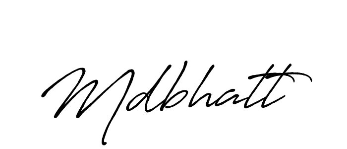 Make a beautiful signature design for name Mdbhatt. With this signature (Antro_Vectra_Bolder) style, you can create a handwritten signature for free. Mdbhatt signature style 7 images and pictures png