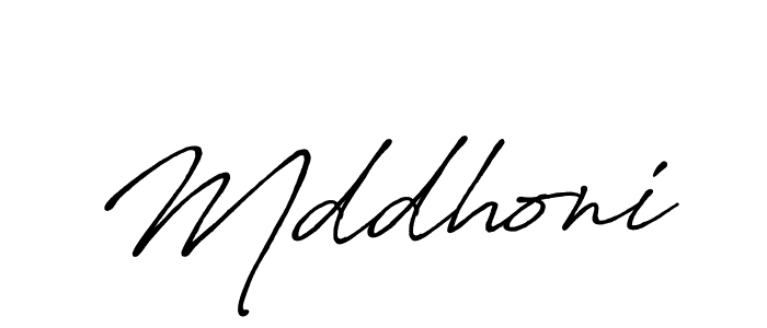 Mddhoni stylish signature style. Best Handwritten Sign (Antro_Vectra_Bolder) for my name. Handwritten Signature Collection Ideas for my name Mddhoni. Mddhoni signature style 7 images and pictures png