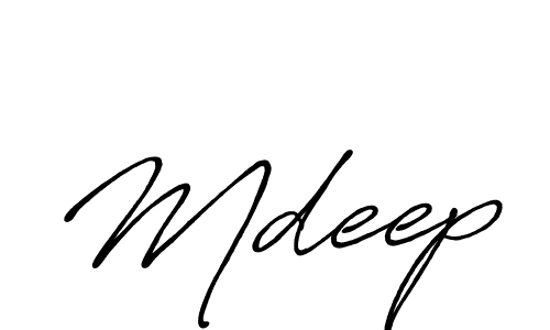 Use a signature maker to create a handwritten signature online. With this signature software, you can design (Antro_Vectra_Bolder) your own signature for name Mdeep. Mdeep signature style 7 images and pictures png
