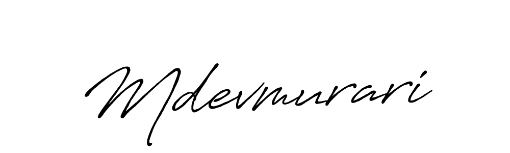 Design your own signature with our free online signature maker. With this signature software, you can create a handwritten (Antro_Vectra_Bolder) signature for name Mdevmurari. Mdevmurari signature style 7 images and pictures png