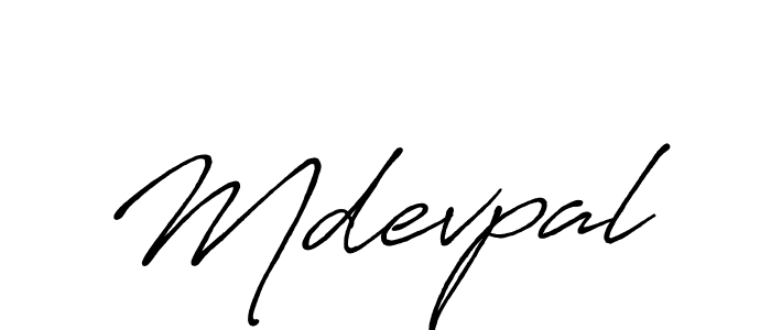Use a signature maker to create a handwritten signature online. With this signature software, you can design (Antro_Vectra_Bolder) your own signature for name Mdevpal. Mdevpal signature style 7 images and pictures png