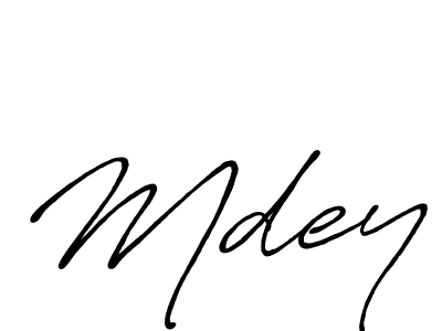 Mdey stylish signature style. Best Handwritten Sign (Antro_Vectra_Bolder) for my name. Handwritten Signature Collection Ideas for my name Mdey. Mdey signature style 7 images and pictures png