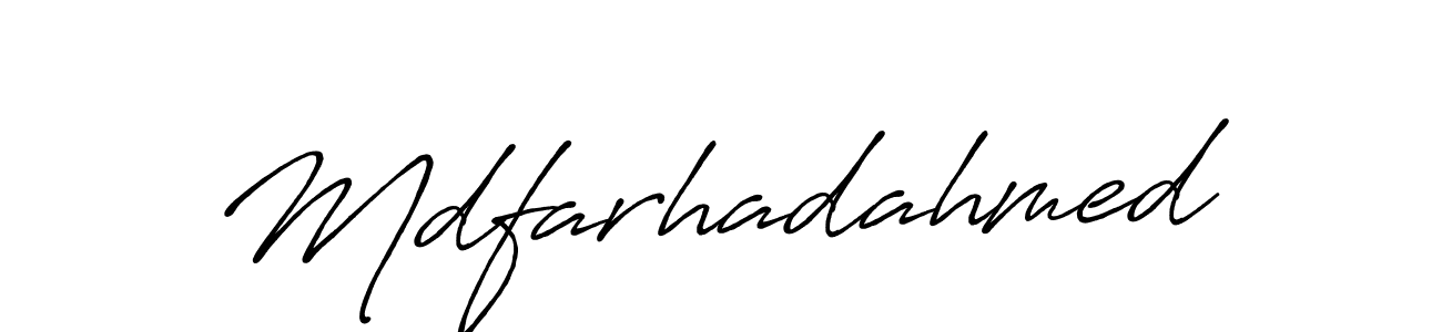 Mdfarhadahmed stylish signature style. Best Handwritten Sign (Antro_Vectra_Bolder) for my name. Handwritten Signature Collection Ideas for my name Mdfarhadahmed. Mdfarhadahmed signature style 7 images and pictures png