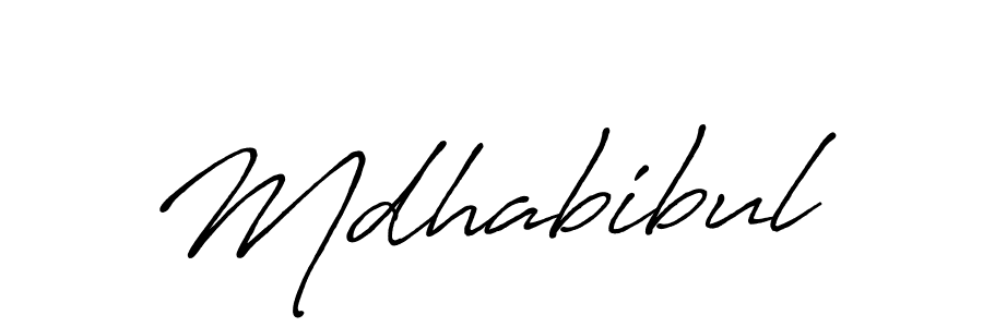 Make a beautiful signature design for name Mdhabibul. With this signature (Antro_Vectra_Bolder) style, you can create a handwritten signature for free. Mdhabibul signature style 7 images and pictures png