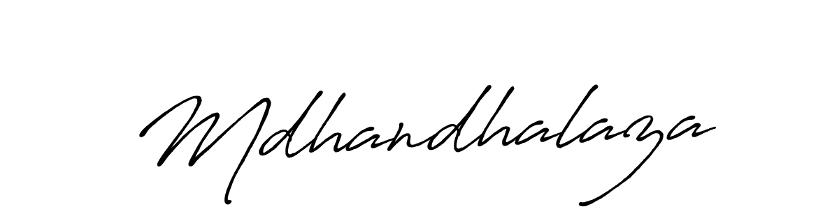 Use a signature maker to create a handwritten signature online. With this signature software, you can design (Antro_Vectra_Bolder) your own signature for name Mdhandhalaza. Mdhandhalaza signature style 7 images and pictures png