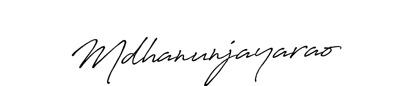 How to make Mdhanunjayarao name signature. Use Antro_Vectra_Bolder style for creating short signs online. This is the latest handwritten sign. Mdhanunjayarao signature style 7 images and pictures png