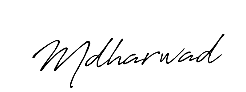 The best way (Antro_Vectra_Bolder) to make a short signature is to pick only two or three words in your name. The name Mdharwad include a total of six letters. For converting this name. Mdharwad signature style 7 images and pictures png