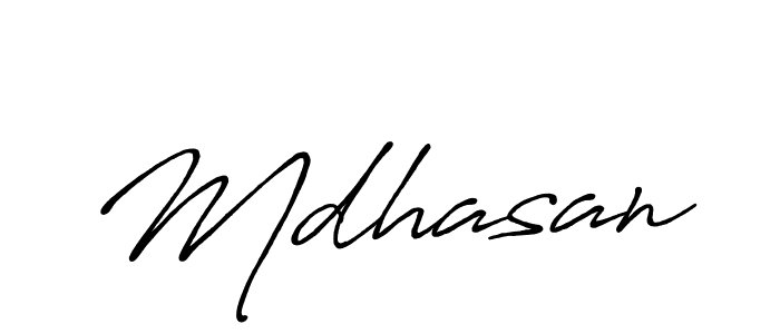 Also we have Mdhasan name is the best signature style. Create professional handwritten signature collection using Antro_Vectra_Bolder autograph style. Mdhasan signature style 7 images and pictures png