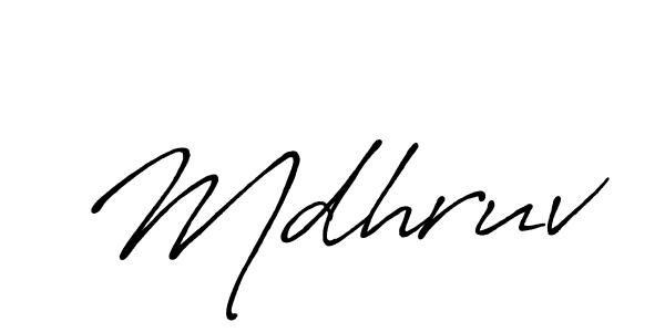 Create a beautiful signature design for name Mdhruv. With this signature (Antro_Vectra_Bolder) fonts, you can make a handwritten signature for free. Mdhruv signature style 7 images and pictures png