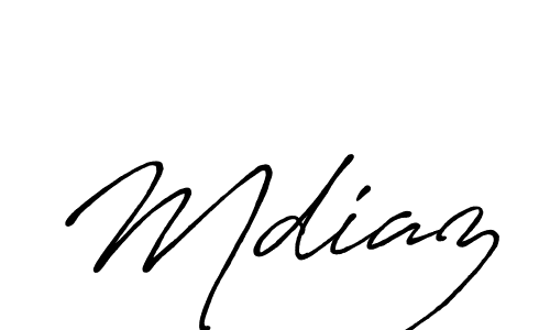 Create a beautiful signature design for name Mdiaz. With this signature (Antro_Vectra_Bolder) fonts, you can make a handwritten signature for free. Mdiaz signature style 7 images and pictures png