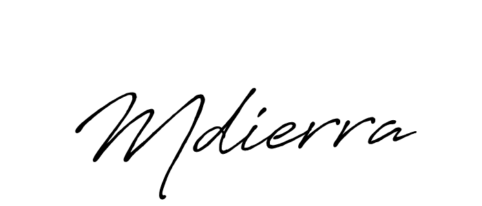 How to make Mdierra name signature. Use Antro_Vectra_Bolder style for creating short signs online. This is the latest handwritten sign. Mdierra signature style 7 images and pictures png