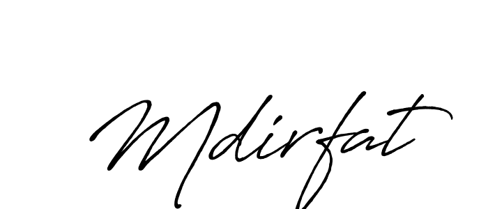 Create a beautiful signature design for name Mdirfat. With this signature (Antro_Vectra_Bolder) fonts, you can make a handwritten signature for free. Mdirfat signature style 7 images and pictures png
