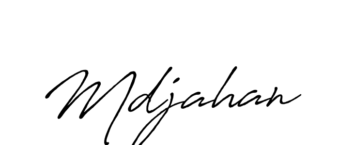 Make a beautiful signature design for name Mdjahan. With this signature (Antro_Vectra_Bolder) style, you can create a handwritten signature for free. Mdjahan signature style 7 images and pictures png