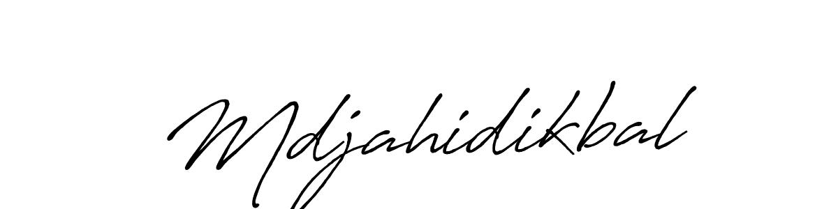 if you are searching for the best signature style for your name Mdjahidikbal. so please give up your signature search. here we have designed multiple signature styles  using Antro_Vectra_Bolder. Mdjahidikbal signature style 7 images and pictures png