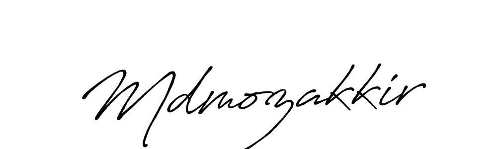 Create a beautiful signature design for name Mdmozakkir. With this signature (Antro_Vectra_Bolder) fonts, you can make a handwritten signature for free. Mdmozakkir signature style 7 images and pictures png