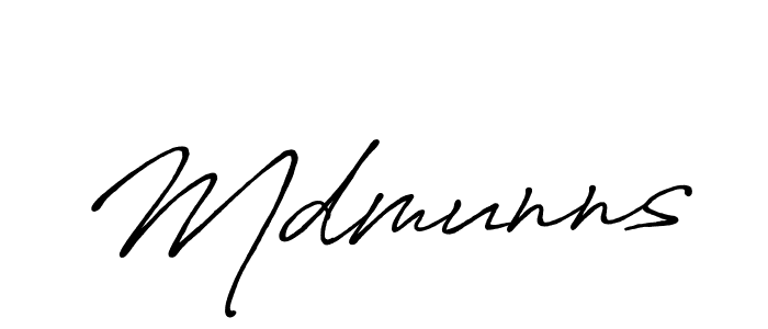 Mdmunns stylish signature style. Best Handwritten Sign (Antro_Vectra_Bolder) for my name. Handwritten Signature Collection Ideas for my name Mdmunns. Mdmunns signature style 7 images and pictures png