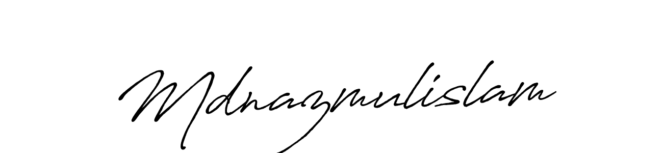 Make a beautiful signature design for name Mdnazmulislam. With this signature (Antro_Vectra_Bolder) style, you can create a handwritten signature for free. Mdnazmulislam signature style 7 images and pictures png