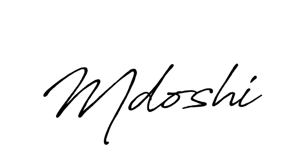 How to make Mdoshi name signature. Use Antro_Vectra_Bolder style for creating short signs online. This is the latest handwritten sign. Mdoshi signature style 7 images and pictures png