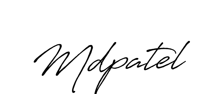 How to make Mdpatel signature? Antro_Vectra_Bolder is a professional autograph style. Create handwritten signature for Mdpatel name. Mdpatel signature style 7 images and pictures png