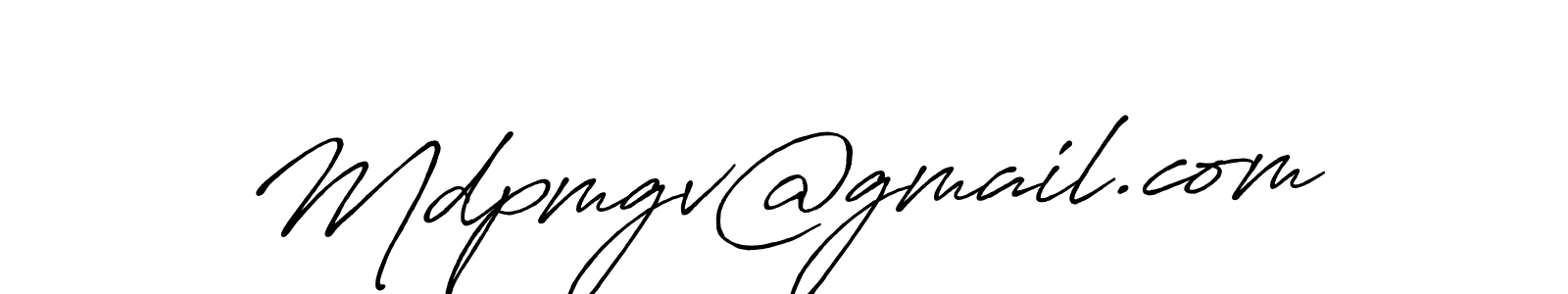 Make a beautiful signature design for name Mdpmgv@gmail.com. With this signature (Antro_Vectra_Bolder) style, you can create a handwritten signature for free. Mdpmgv@gmail.com signature style 7 images and pictures png