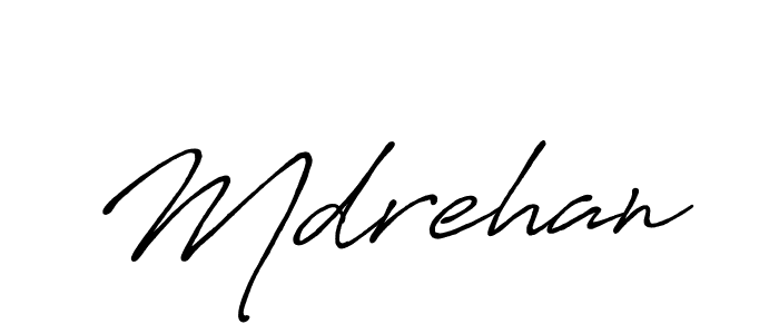 Use a signature maker to create a handwritten signature online. With this signature software, you can design (Antro_Vectra_Bolder) your own signature for name Mdrehan. Mdrehan signature style 7 images and pictures png