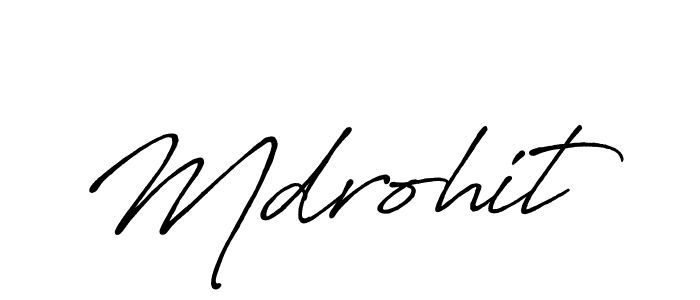 How to make Mdrohit signature? Antro_Vectra_Bolder is a professional autograph style. Create handwritten signature for Mdrohit name. Mdrohit signature style 7 images and pictures png