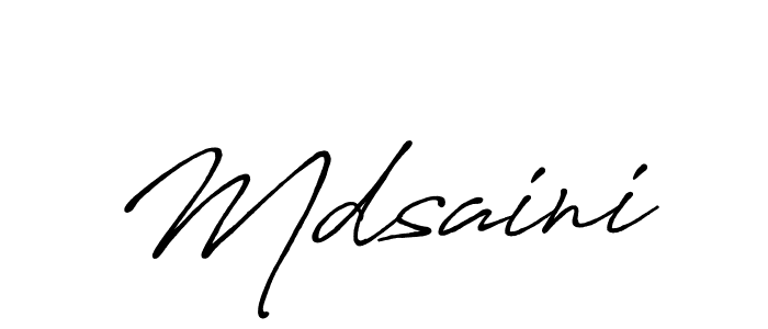 It looks lik you need a new signature style for name Mdsaini. Design unique handwritten (Antro_Vectra_Bolder) signature with our free signature maker in just a few clicks. Mdsaini signature style 7 images and pictures png