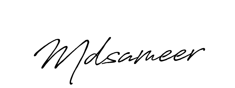 Mdsameer stylish signature style. Best Handwritten Sign (Antro_Vectra_Bolder) for my name. Handwritten Signature Collection Ideas for my name Mdsameer. Mdsameer signature style 7 images and pictures png