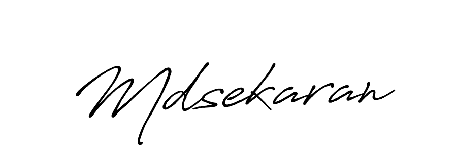 Use a signature maker to create a handwritten signature online. With this signature software, you can design (Antro_Vectra_Bolder) your own signature for name Mdsekaran. Mdsekaran signature style 7 images and pictures png