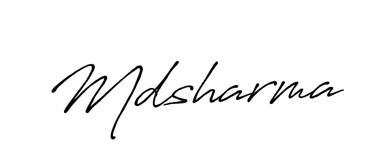 Use a signature maker to create a handwritten signature online. With this signature software, you can design (Antro_Vectra_Bolder) your own signature for name Mdsharma. Mdsharma signature style 7 images and pictures png